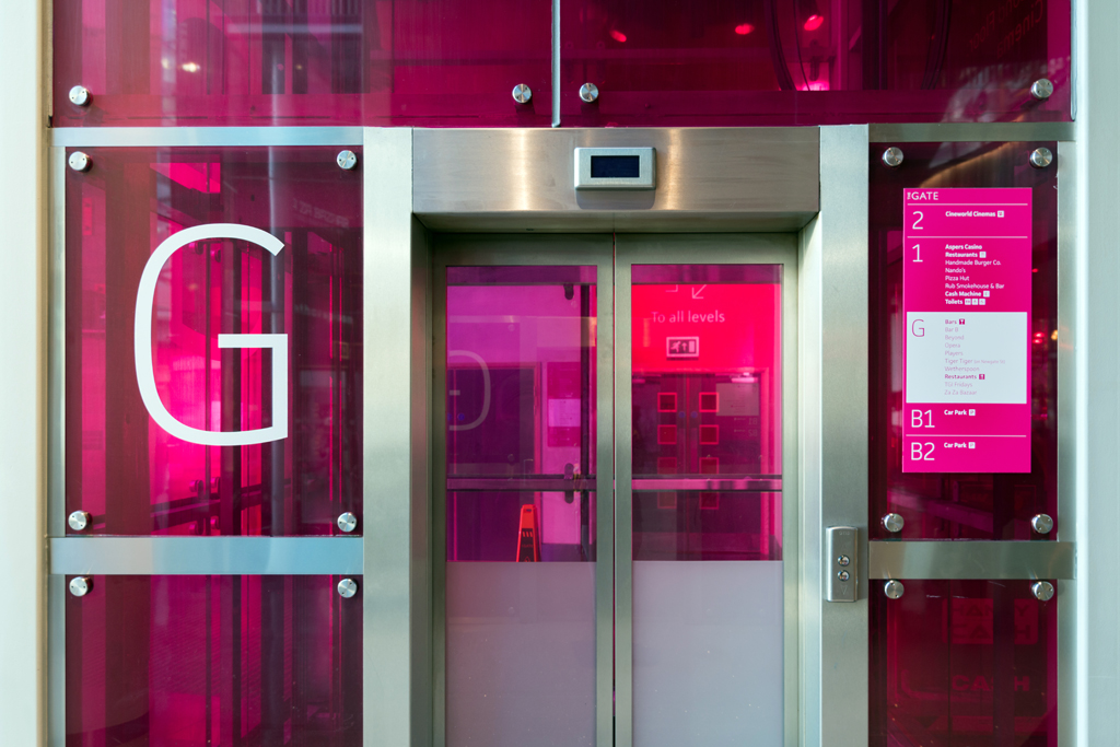 The Gate Newcastle Signage